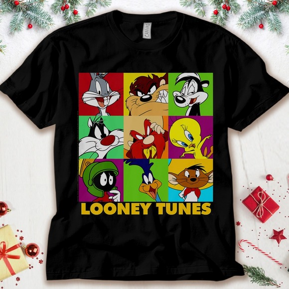 Looney Tunes Character Pop Art Box Up T-shirt Unisex Adult T-shirt Kid Shirt - Picture 1 of 2